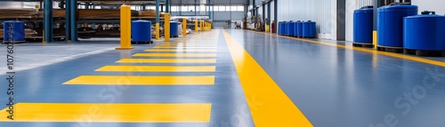 Yellow and Blue Industrial Floor Marking Lines