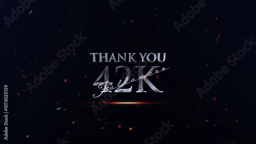 42k Followers Cinematic Animation Video, 42k Followers, Thank You 42k Followers Video, Cinematic 42k Follower Complete, Celebrate 42k Followers, 42k Follower Text Animation For Your Page photo