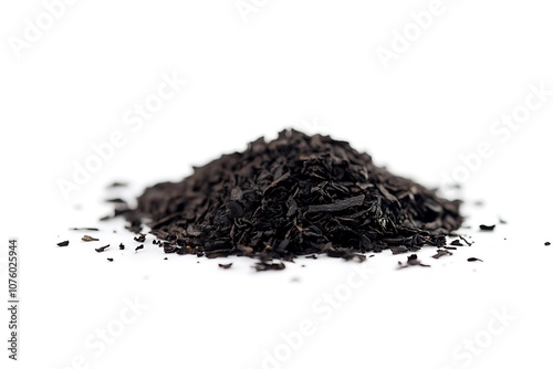 Black Tea isolated on a white background, close up