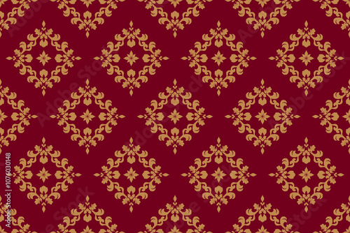 Geometric ethnic oriental ikat pattern traditional Design for background,carpet,wallpaper,clothing,wrapping,Batik,fabric,Vector illustration.embroidery style.