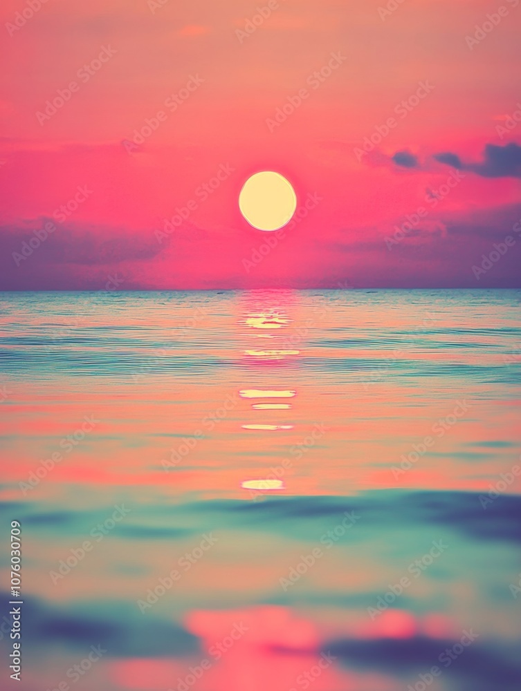A serene sunset over calm waters, creating a tranquil and colorful atmosphere. A serene sunset over calm waters, creating a tranquil and colorful atmosphere.