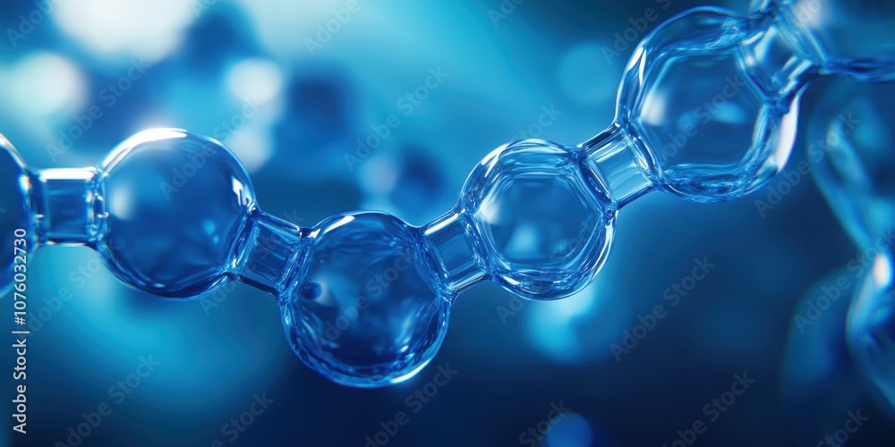 Molecular Structure in Blue Tones Molecular Structure in Blue Tones