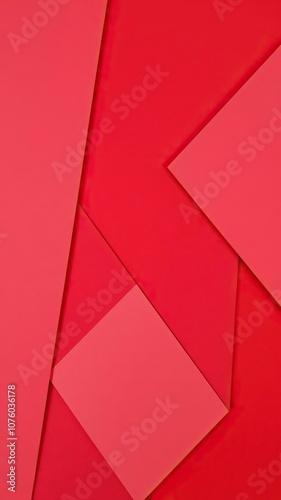 A vibrant geometric abstract red texture background with sharp angles and overlapping shapes, perfect for contemporary design projects, overlapping, projects