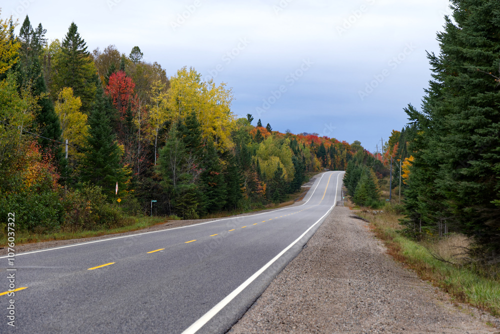 Highway 60 in Algonquin Park, Ontario in Autumn Highway 60 in Algonquin Park, Ontario in Autumn