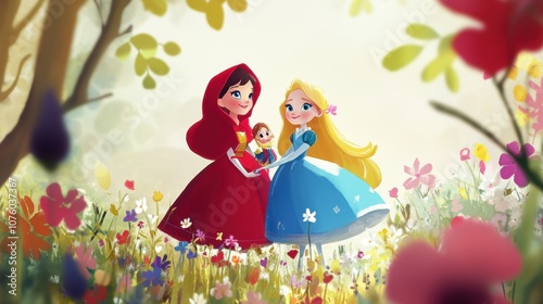 Little Red Riding Hood and Alice in Wonderland	