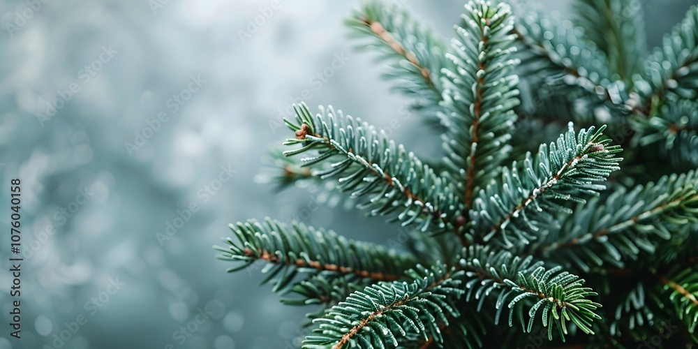 Beautiful Christmas Background with green fir tree brunch close up. Copy space Beautiful Christmas Background with green fir tree brunch close up. Copy space