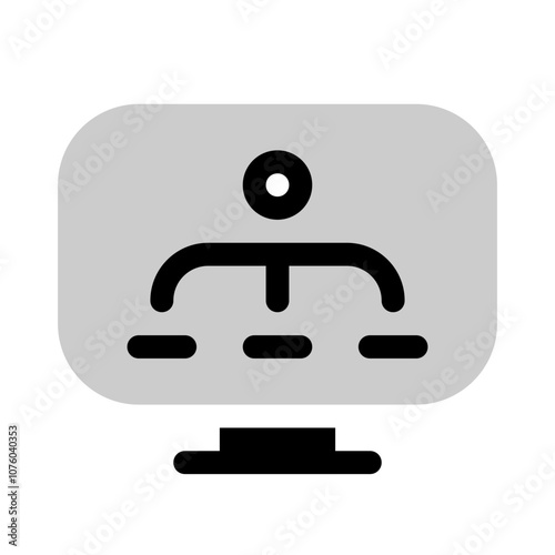 business organization icon with bulk style, perfect for user interface projects