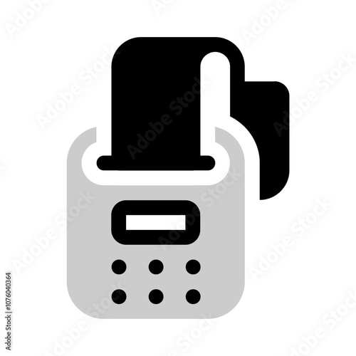 receipt printing machine icon with bulk style, perfect for user interface projects