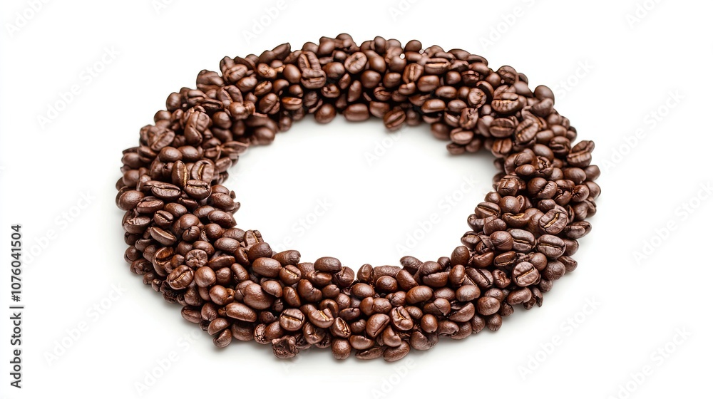Minimalist Arrangement of Roasted Coffee Beans Minimalist Arrangement of Roasted Coffee Beans