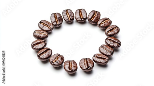 Minimalist Arrangement of Roasted Coffee Beans