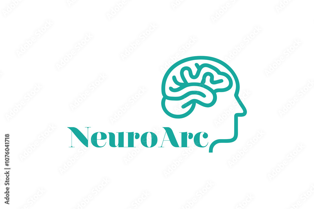 Human Brain Pattern Fingerprint Detective Intelligence Logo