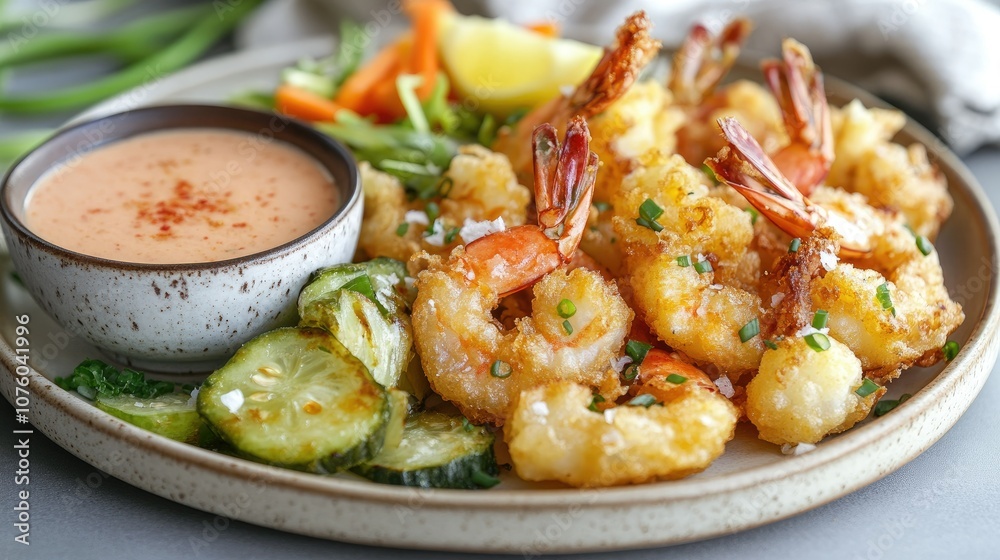 Crispy Tempura Shrimp with Dipping Sauce Crispy Tempura Shrimp with Dipping Sauce