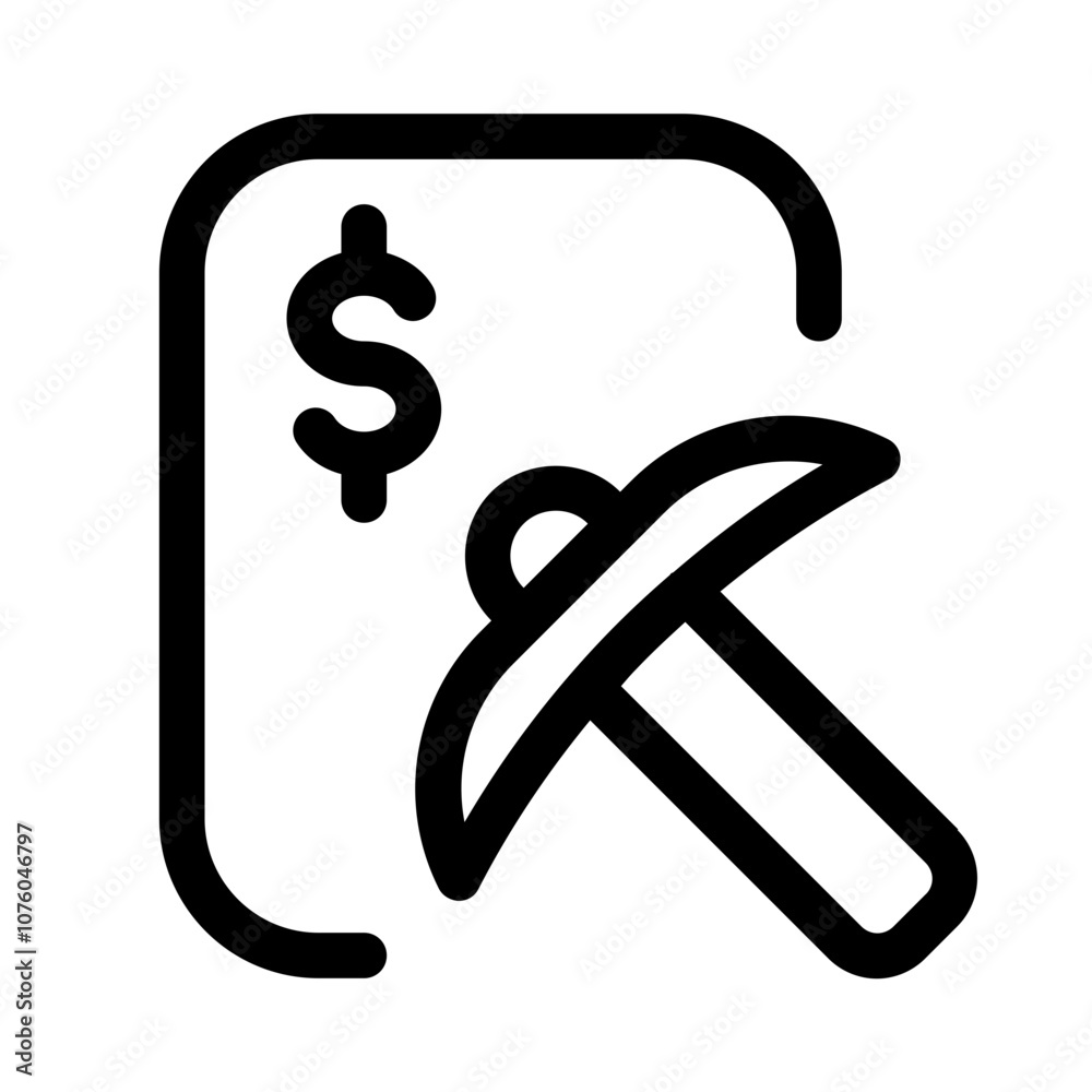 data mining icon with line style, perfect for user interface projects data mining icon with line style, perfect for user interface projects