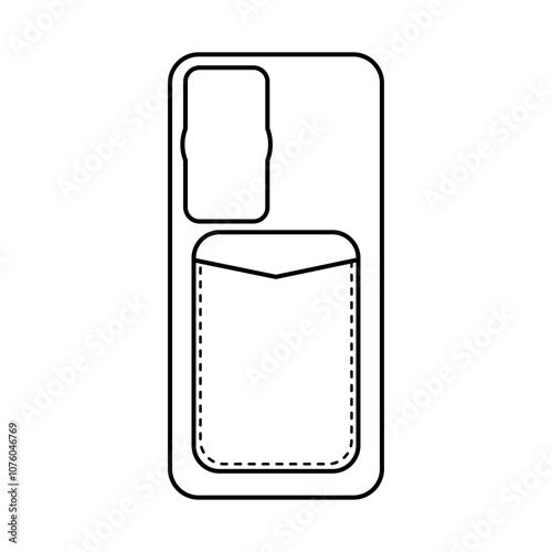 Outline Phone Case with Card Holder