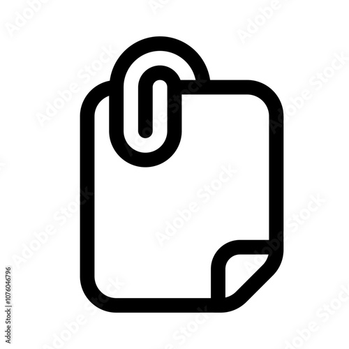 financial paperclip icon with line style, perfect for user interface projects