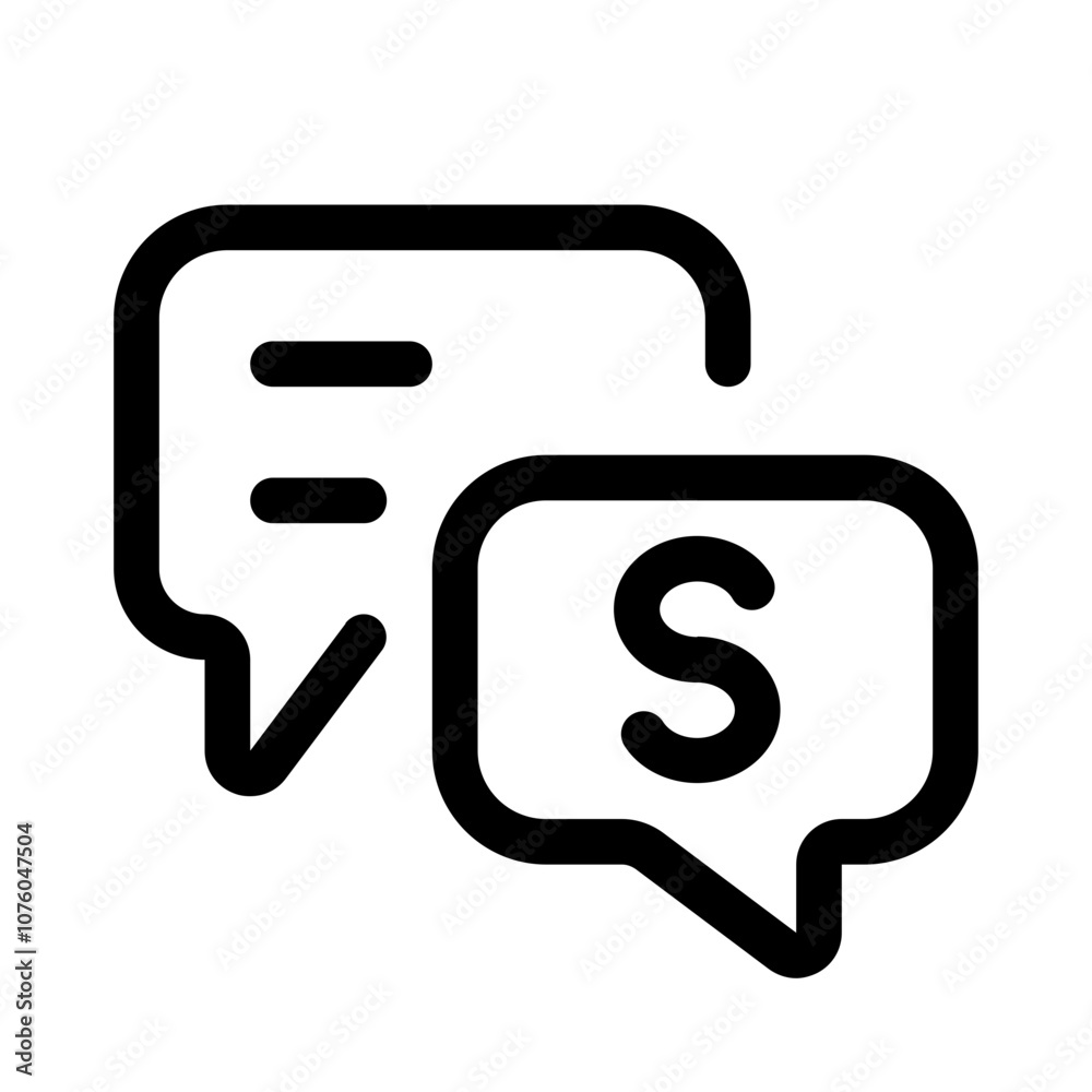 financial discourse icon with line style, perfect for user interface projects financial discourse icon with line style, perfect for user interface projects