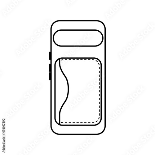 Outline Phone Case with Card Holder