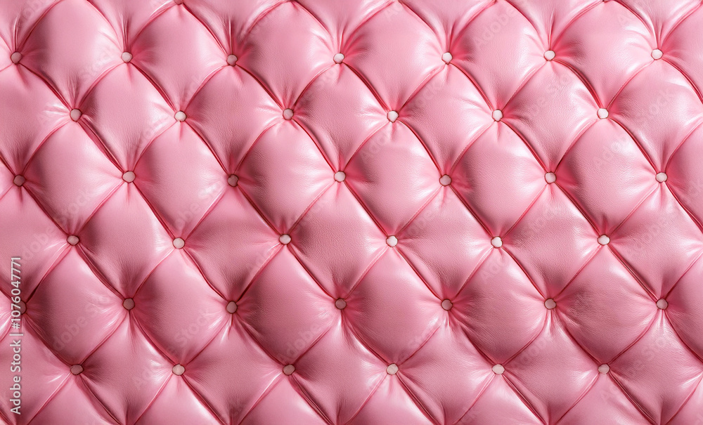 革張りのピンク色のキルティング 革張りのピンク色のキルティング