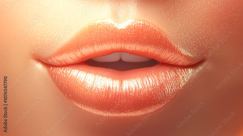 Close-up of soft, softly tinted lips for beauty and fashion representation. Close-up of soft, softly tinted lips for beauty and fashion representation.
