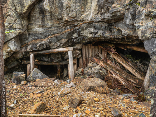 Southern Urals, Bashkir State Nature Reserve: abandoned mines for the extraction of chromite ore near Mount Bashart.