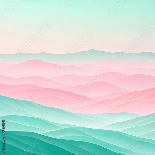 landscape with mountains and clouds