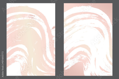 Watercolor or ink strokes in a grunge style banner template. Soft pink grunge design template with strokes. Perfect for adding an edgy and textured look to banners, posters, and creative designs. 