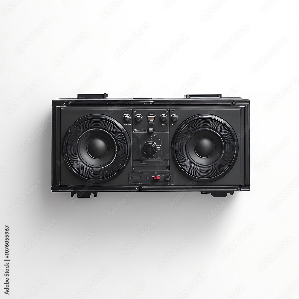 Boom Box isolated on a white background, close up Boom Box isolated on a white background, close up