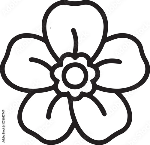  silhouette flower vector icon photo