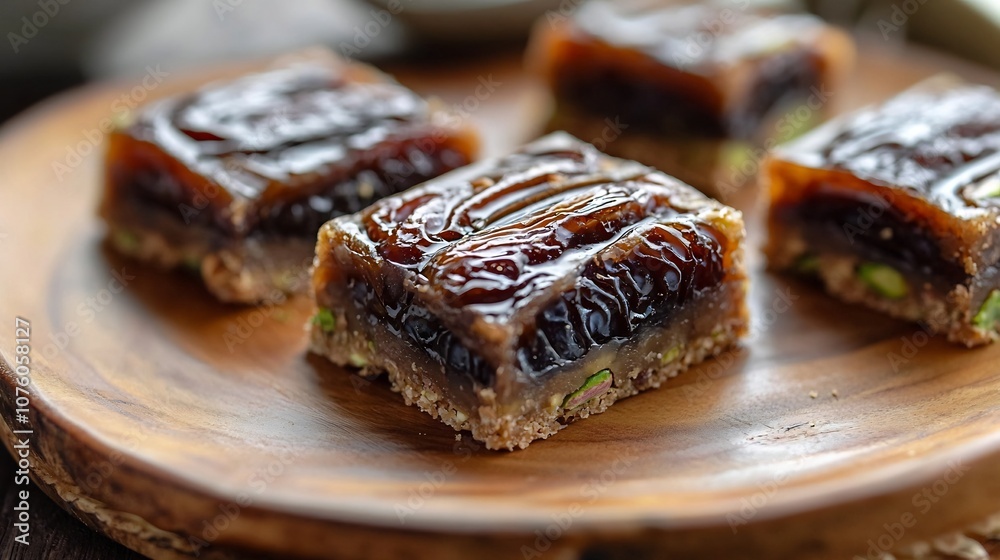 Freshly Baked Cashew Bars with Pistachio Crust - Indulgent Raw Dessert Snack Freshly Baked Cashew Bars with Pistachio Crust - Indulgent Raw Dessert Snack