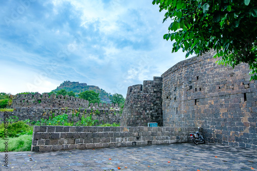 The Daulatabad Fort near Aurangabad India. Also called Deogiri fort, it's a historic fortified citadel located in Daulatabad village near Aurangabad.