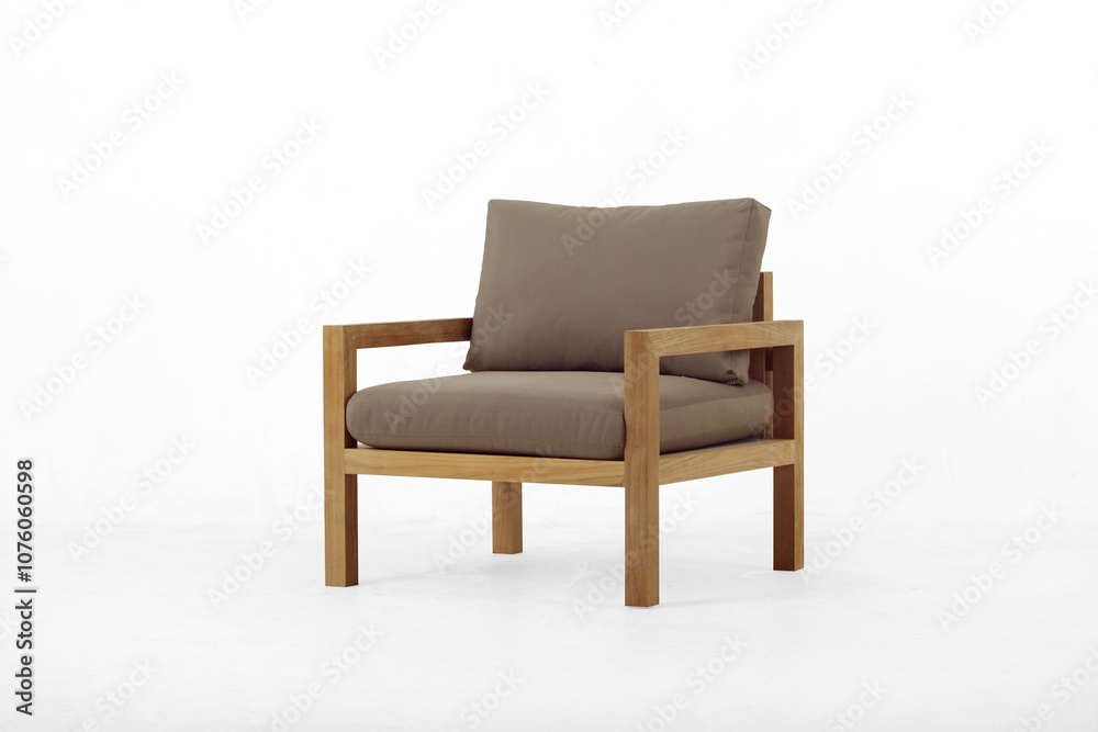 Modern wooden chairs with soft sofa seats Modern wooden chairs with soft sofa seats
