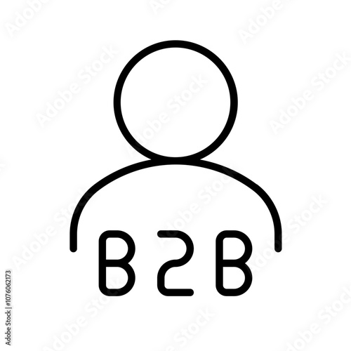 business to business icon with thin style, perfect for user interface projects