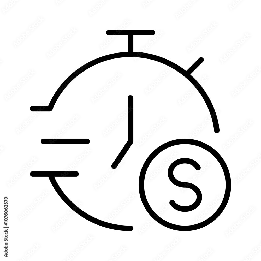 money fast circulation icon with thin style, perfect for user interface projects money fast circulation icon with thin style, perfect for user interface projects