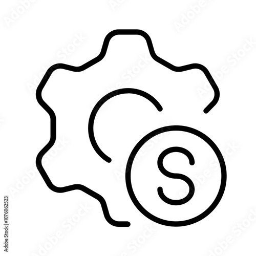 financial ordinance icon with thin style, perfect for user interface projects