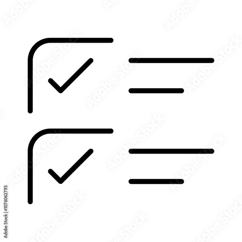 check mark icon with thin style, perfect for user interface projects