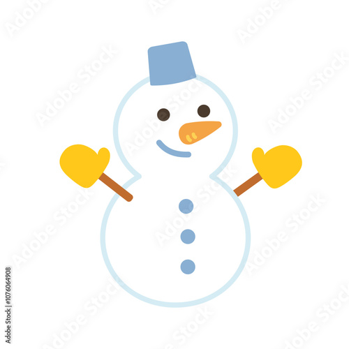 雪だるまのイラスト　2段