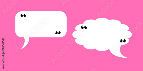 Social media notification icons, white speech bubbles on pink background.