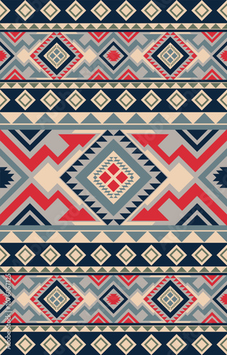 Wallpaper Mural Seamless colorful geometric patterns of native american tribes. vector illustration Torontodigital.ca