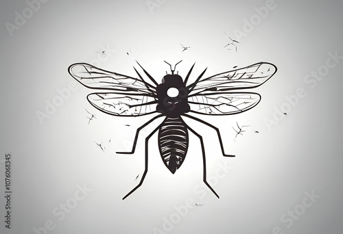 parasite dengue png fever black mix etymology biology larvae simple malaria sting vector background epidemic template olated white combination modern color symbol sanitation concept design media fly