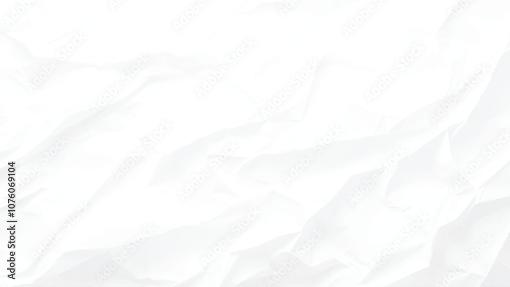 Fototapeta premium Crumpled white paper texture or paper background for design with copy space for text or image.