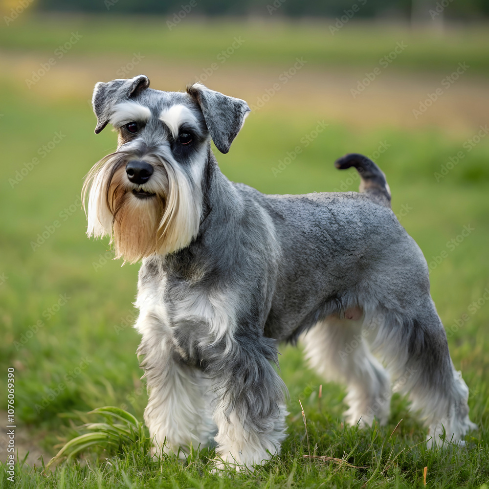 The Miniature Schnauzer is a small, spirited dog known for its distinctive beard, alertness. The Miniature Schnauzer is a small, spirited dog known for its distinctive beard, alertness.