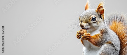 Cute Squirrel Eating a Nut