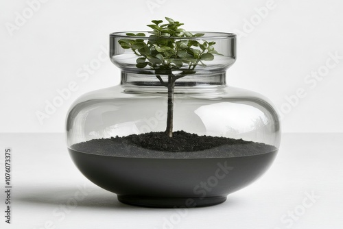 Seedling Growth in Glass Jar for Environmental Awareness