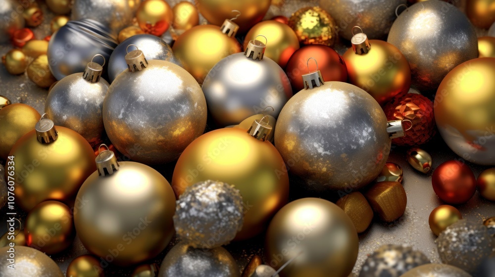Golden and Silver Christmas Ornaments Golden and Silver Christmas Ornaments