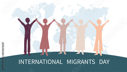 International Migrants Day. Vector illustration 