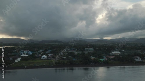 drone descending viewing the barangay photo