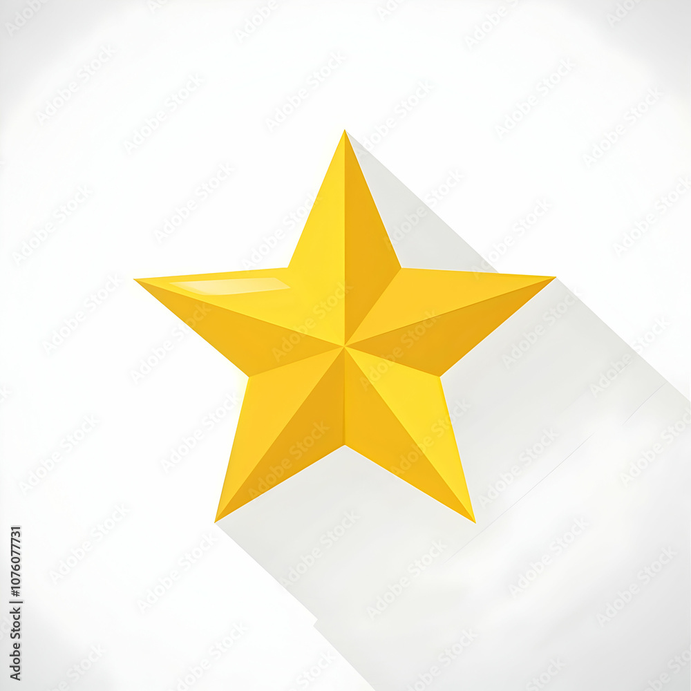 Vector flat icon of a yellow star, simple design, white background Vector flat icon of a yellow star, simple design, white background