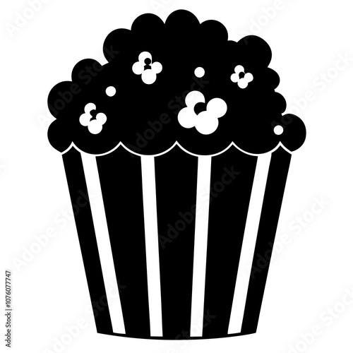 Popcorn Silhouette vector illustration