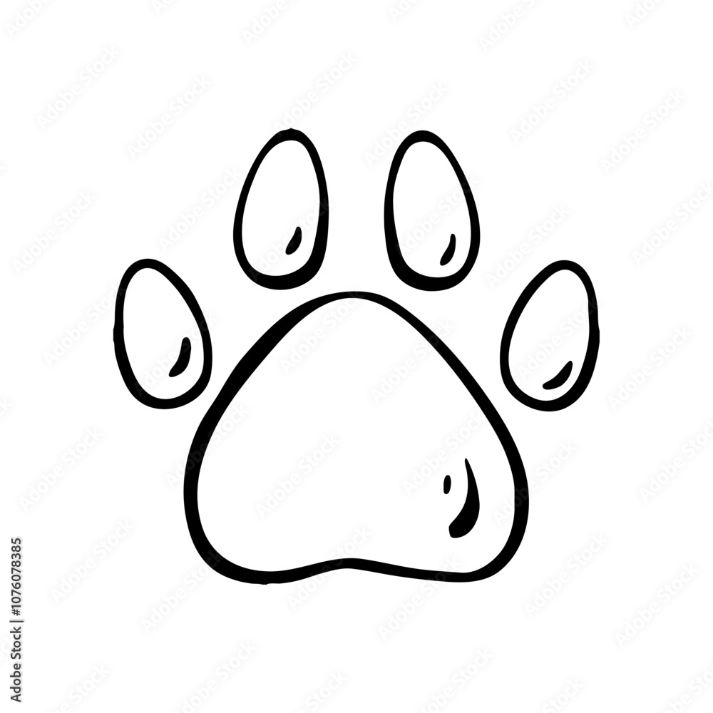 Adorable and Cute Animal Paw Print Illustration Suitable for Pets and Nature Themes Adorable and Cute Animal Paw Print Illustration Suitable for Pets and Nature Themes