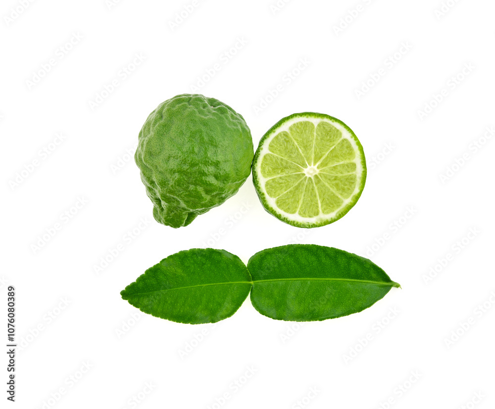 Top view of Bergamot fruit isolated on the white background. Top view of Bergamot fruit isolated on the white background.